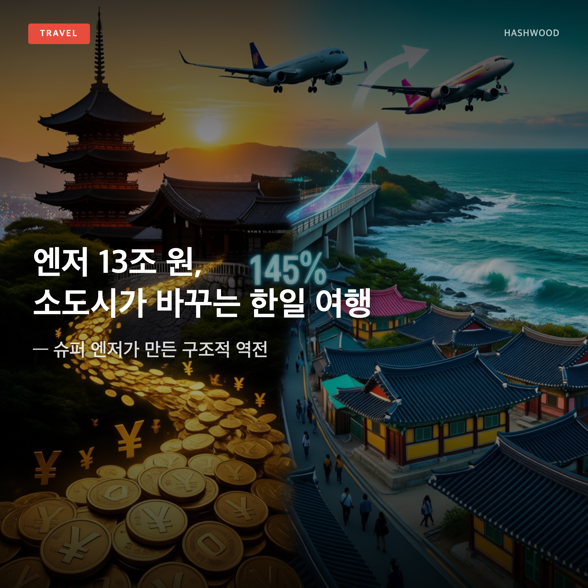 그림: 엔저 13조 원, 소도시가 바꾸는 한일 여행 — — 슈퍼 엔저가 만든 구조적 역전