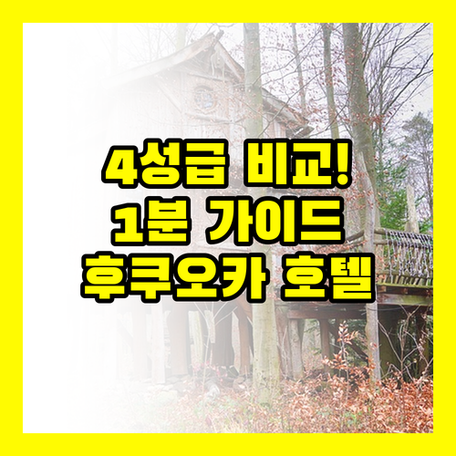 1분 만에 끝내는 후쿠오카 4성급 호..