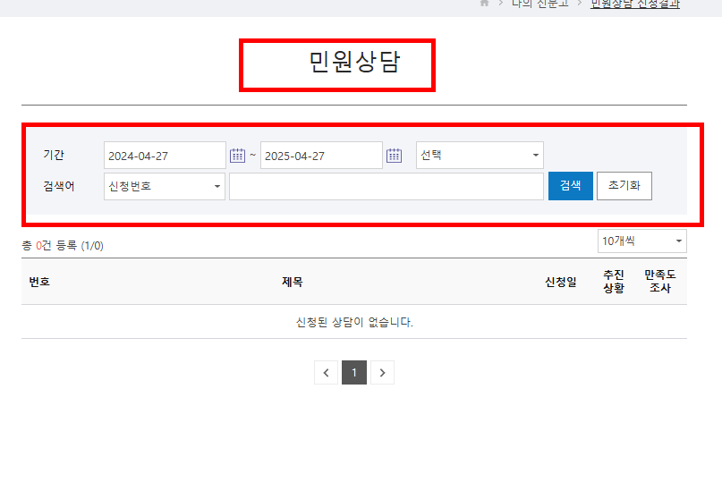 국민신문고 민원신청 절차