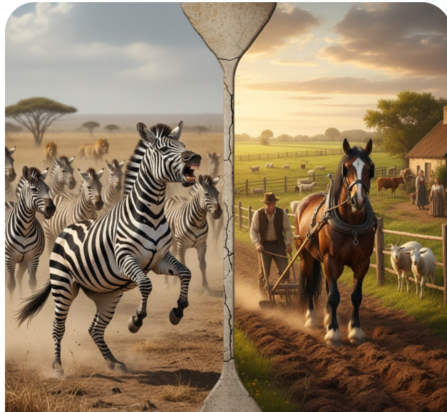 얼룩말 가축화?