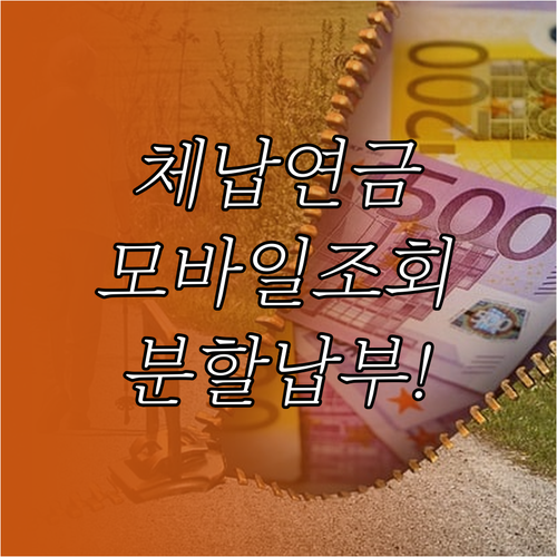 국민연금 체납 보험료 모바일 조회와 ..