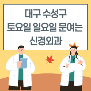 대구 수성구 토요일 일요일 신경외과 진료 문여는 병원 리스트