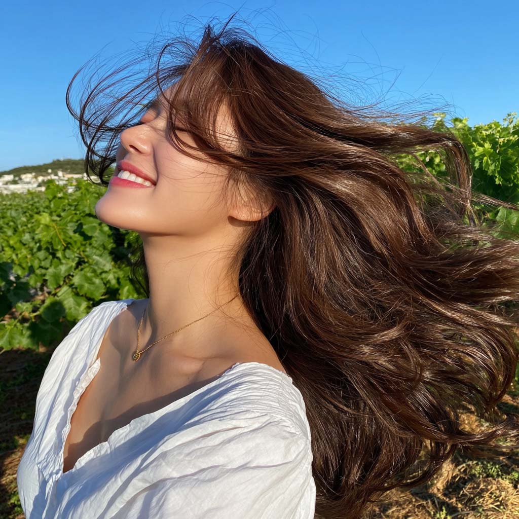 Rosemary oil and herbal medicine sketch evoking ancient natural hair treatment