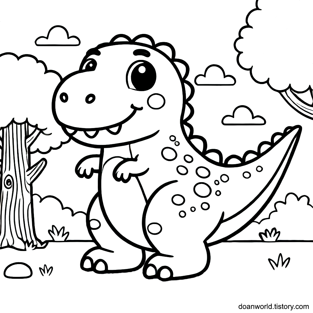공룡 색칠공부 도안