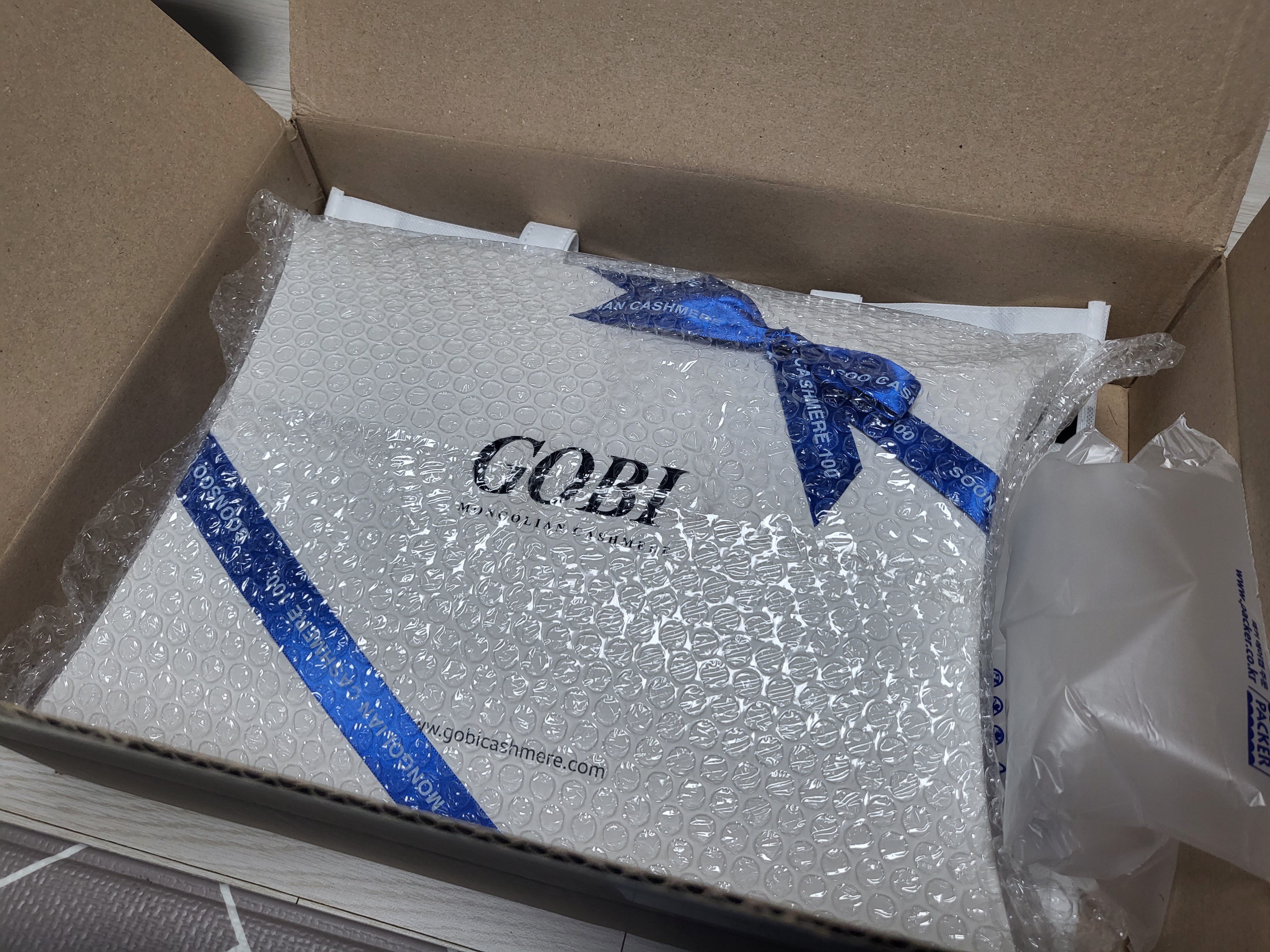 고비 GOBI 캐시미어 머플러 오트밀 색상