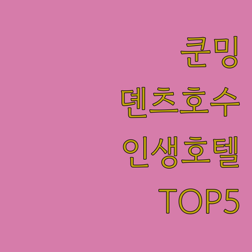 중국 쿤밍 호텔 추천 TOP 5 뎬츠..