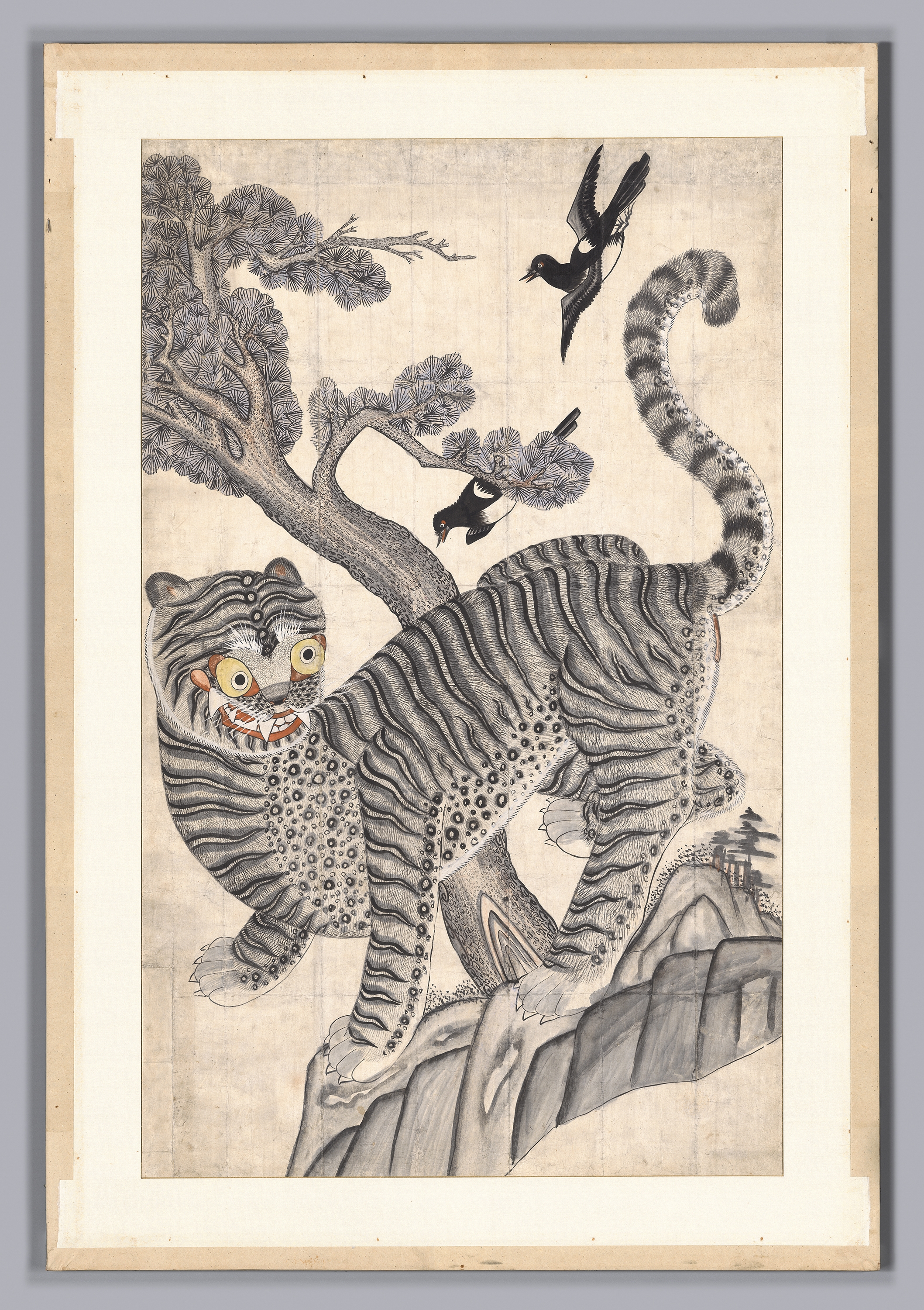 조선시대 그림 호작도 : 호랑이와 까치를 그린 그림