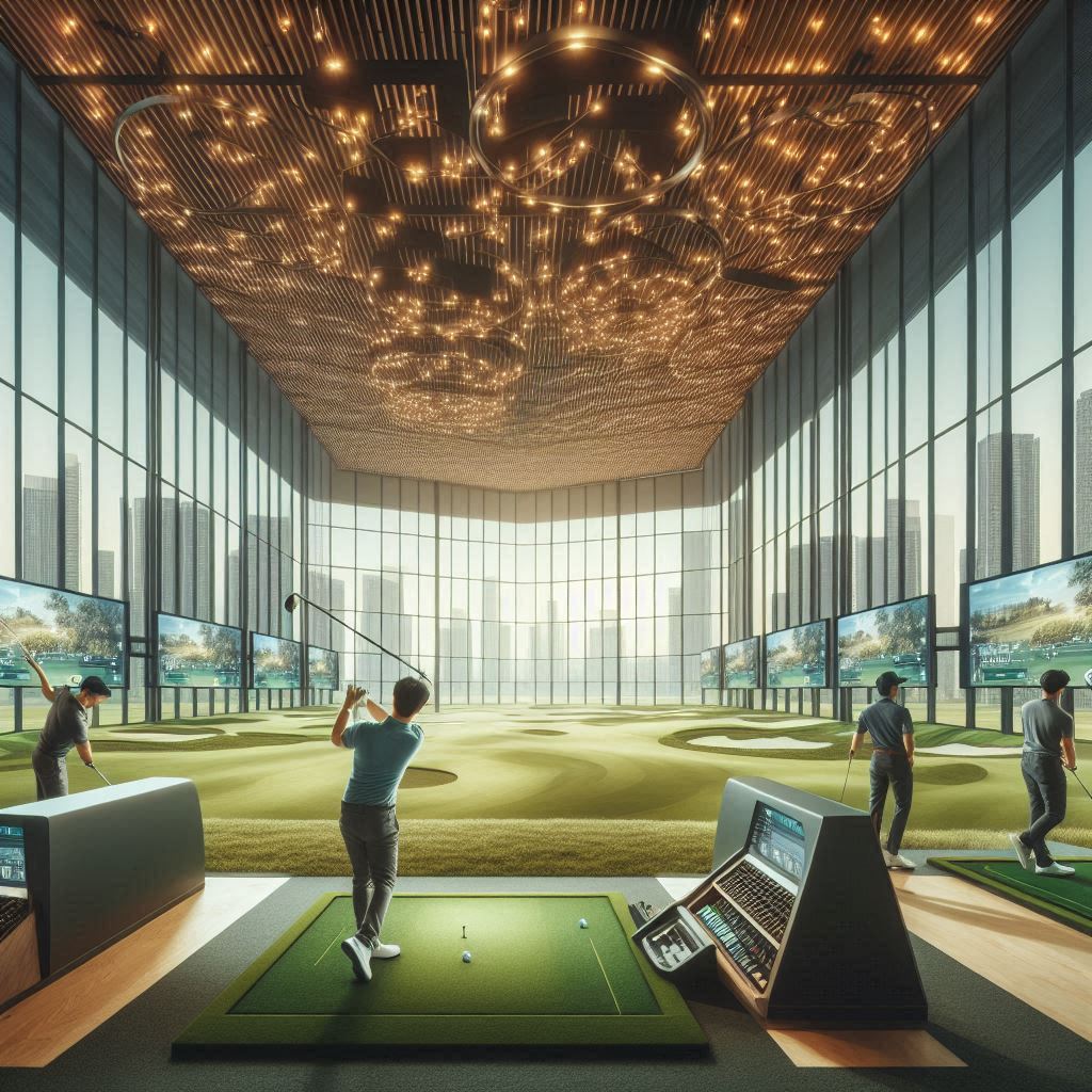실내골프연습장 배경