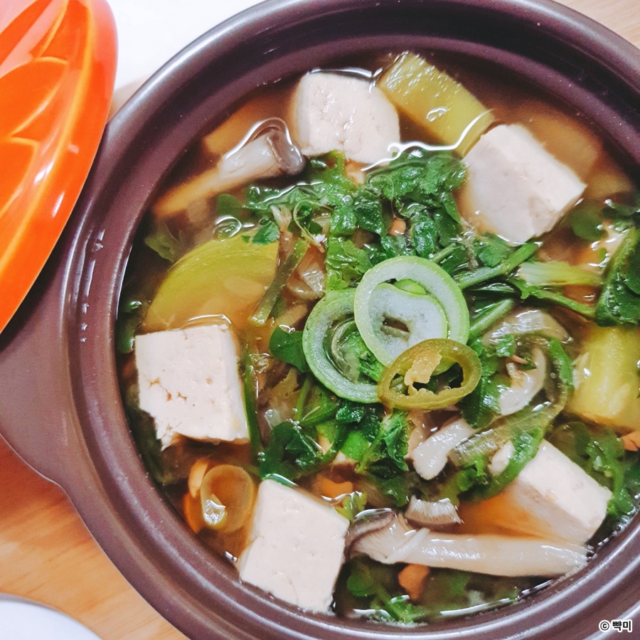 된장찌개 맛있게 끓이는 방법 백종원 냉이 된장찌개
