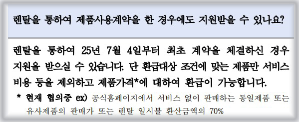 카드포인트·렌탈도 환급될까?