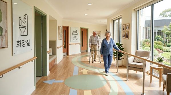 노인친화적 거주시설의 순환형 복도