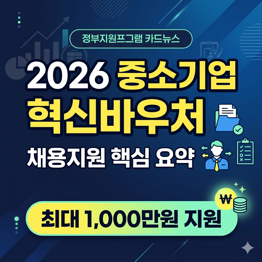 2026년 중소기업 혁신바우처(채용지원) 핵심 요약