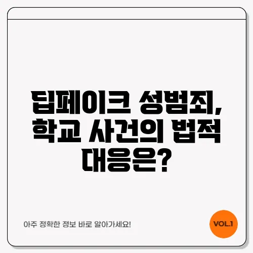 딥페이크 성범죄, 학교 사건의 법적 대응은?