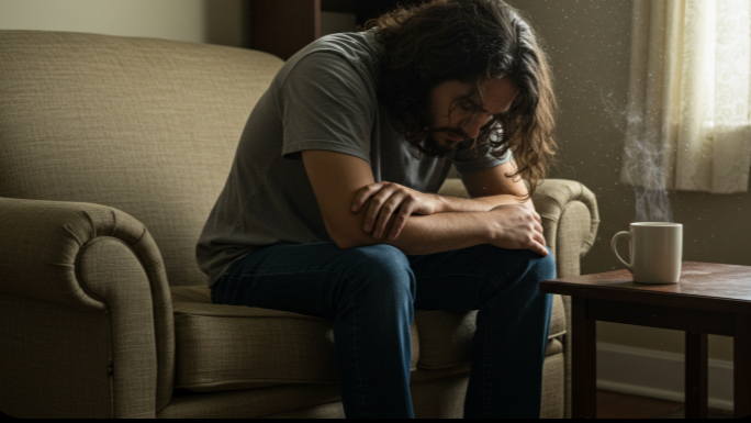 만성피로증후군을 겪는 사람의 모습