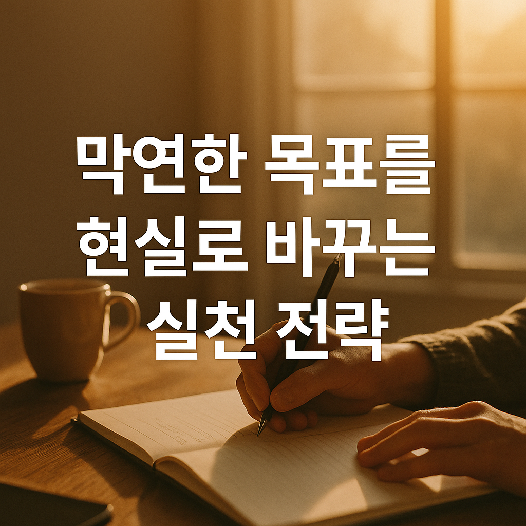 막연한 목표를 현실로 바꾸는 실천 전략