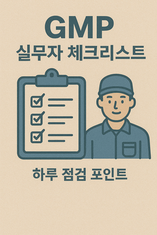 GMP 실무자 체크리스트 관련 사진