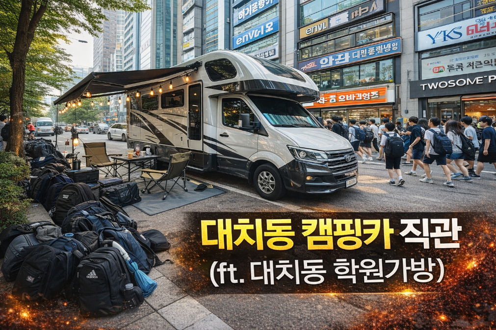 대치동 캠핑카 직관, 학원가방의 충격적 실체