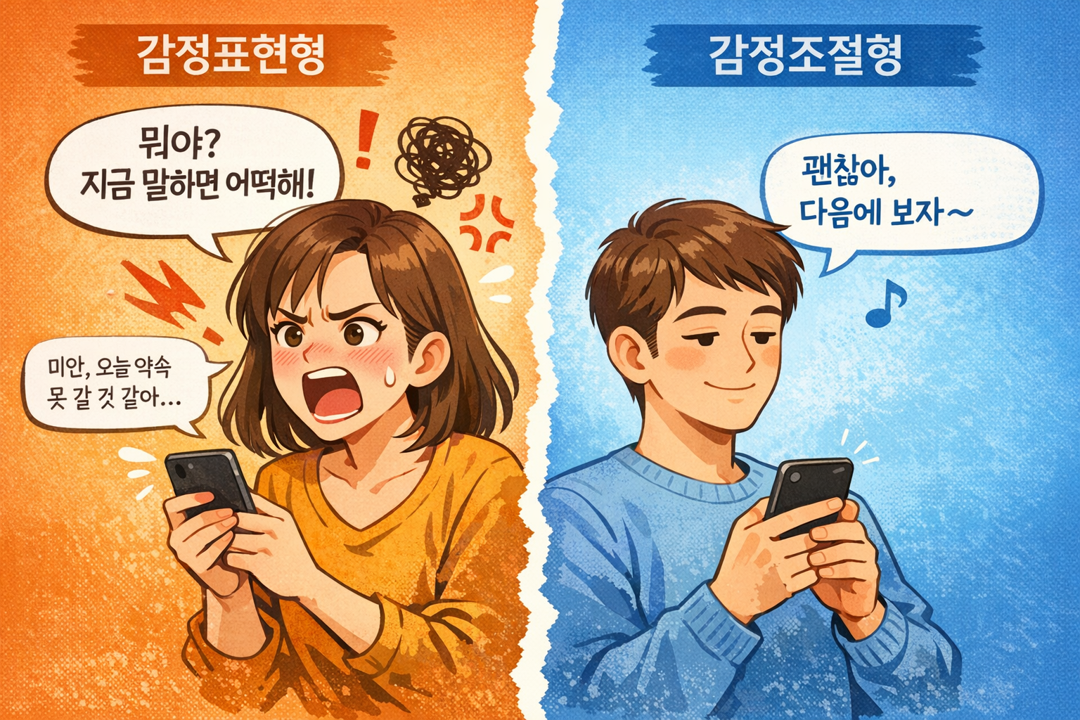 나는 감정표현형일까, 감정조절형일까?