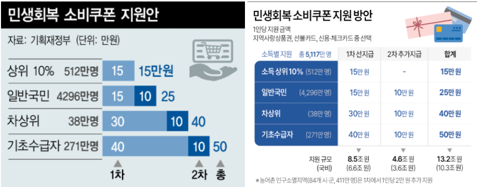 민생회복 소비쿠폰 지원안