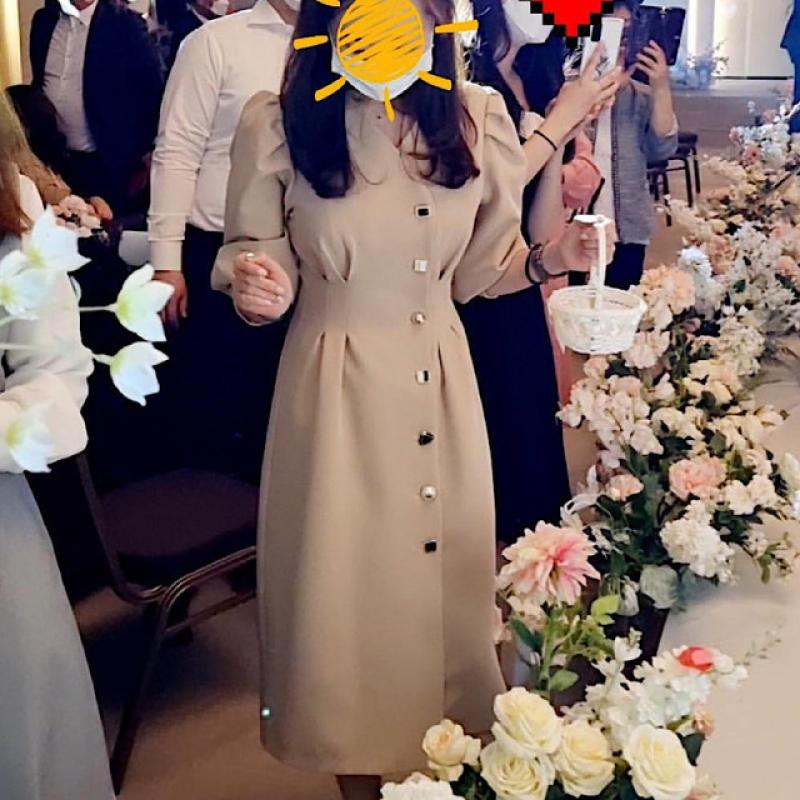 하객원피스 빅사이즈 77 88 정장원피스 돌잔치엄마 결혼식하객룩