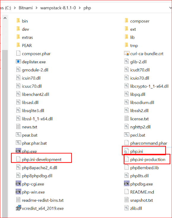 php.ini 파일 선택