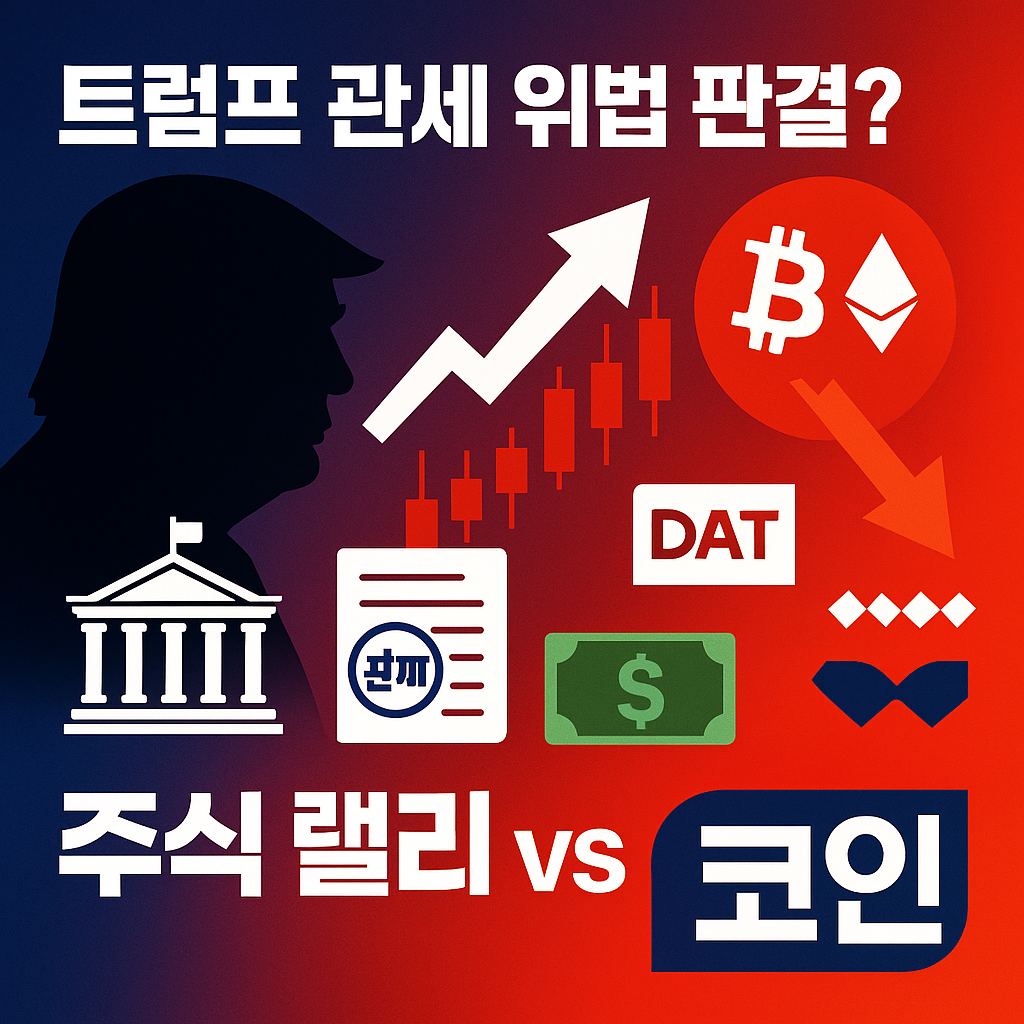 트럼프 관세 정책 위법 판결 가능성과 코인 시장, DAT 기업에 미칠 영향