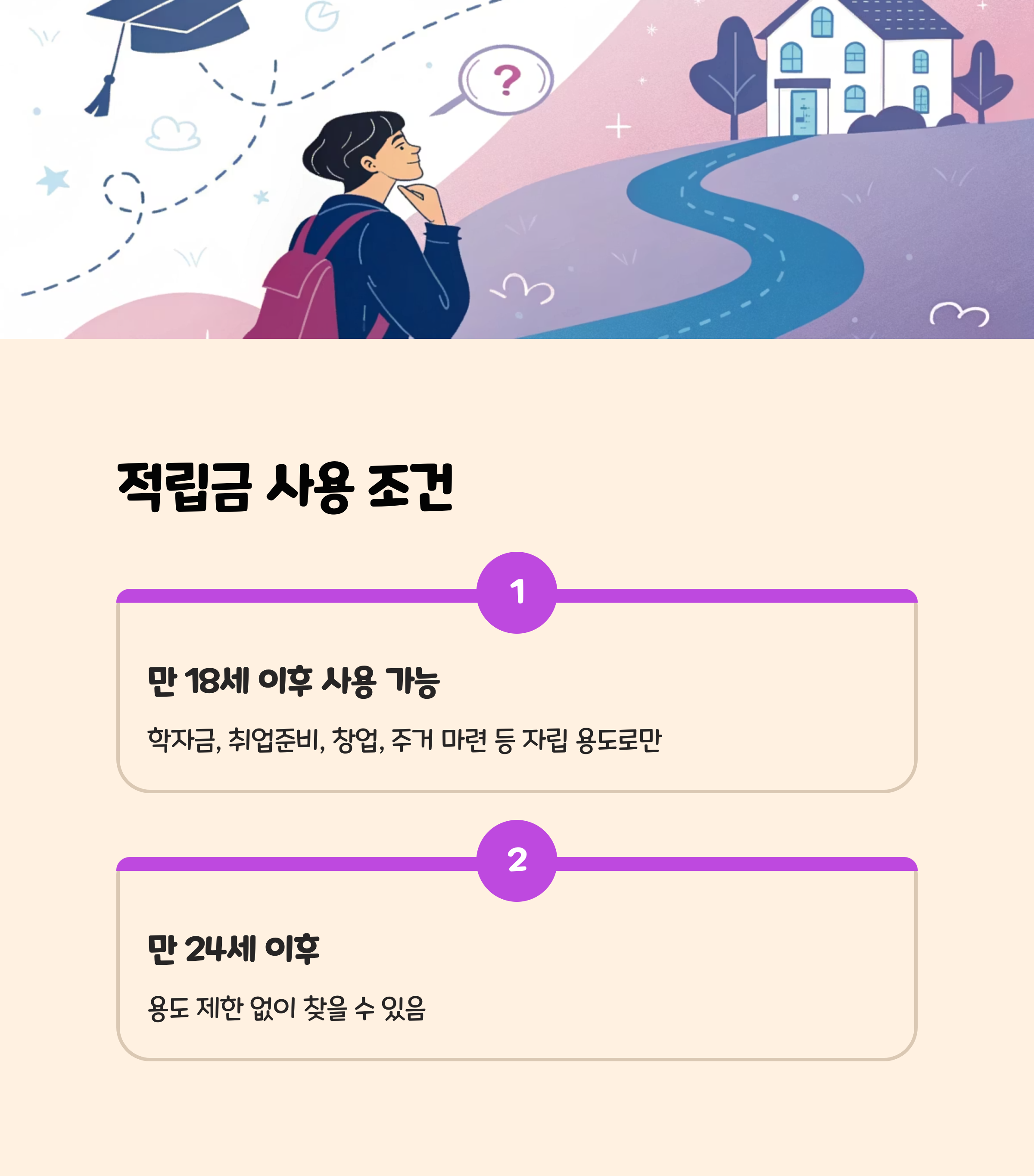 적립금 사용 및 만기 조건