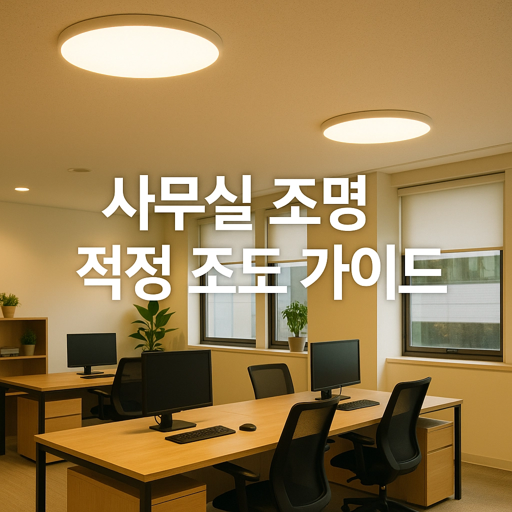 사무실 조명 적정 조도 가이드