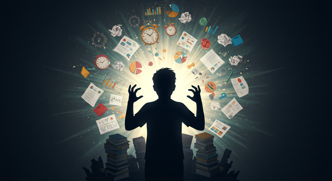 청소년의 학업 스트레스에 관한 그림