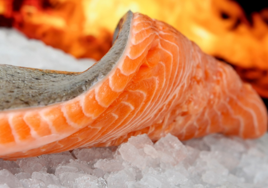 연어에는 비타민 A가 풍부합니다.