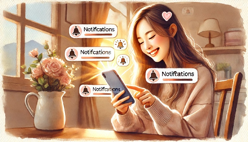 스마트폰 알림 설정에 대한 이미지