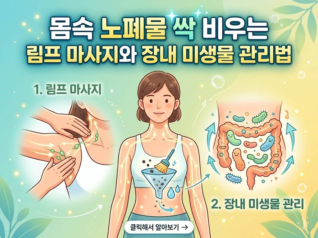 몸속 노폐물 싹 비우는 림프 마사지와 장내 미생물 관리법