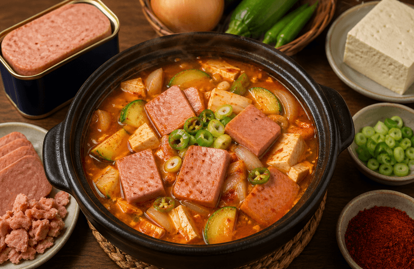 스팸 순두부찌개