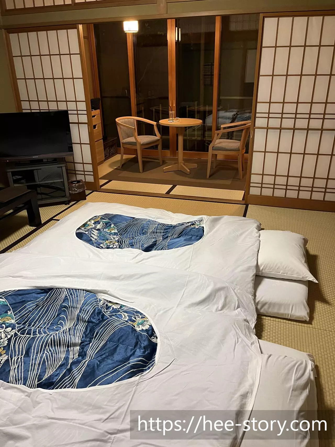 야마다야 료칸 이불 후톤