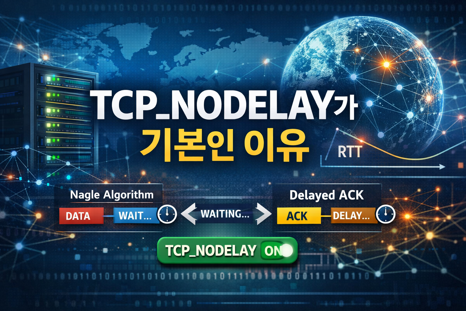 분산 시스템에서 지연(latency)을 줄이려면 TCP_NODELAY부터 확인해야 하는 이유를 Nagle 알고리듬과 Delayed ACK의 상호작용 관점에서 정리합니다