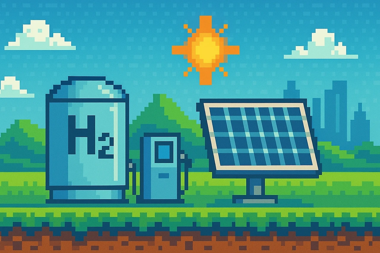 수소와 태양광의 역할 관련 사진