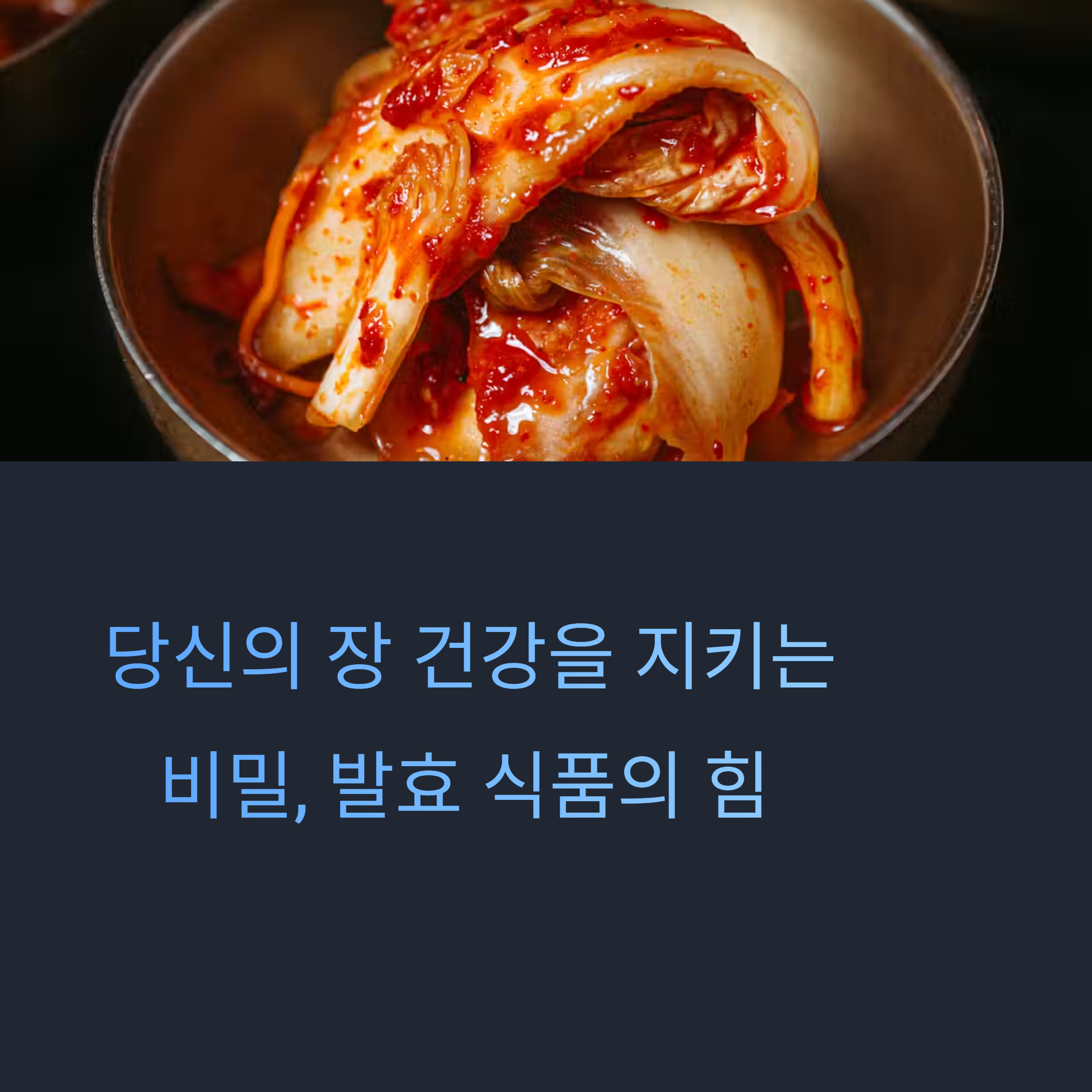건강한 장을위한 발효식품