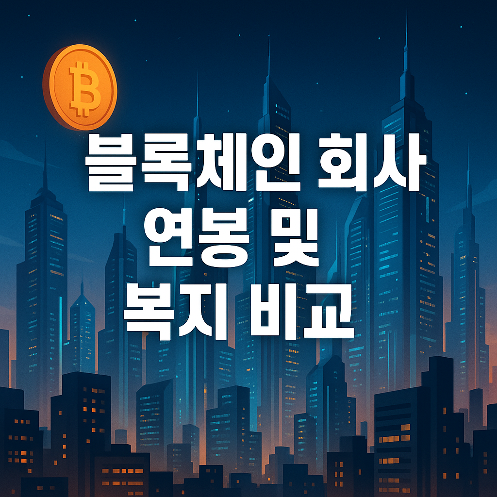 블록체인 회사 연봉 및 복지 비교