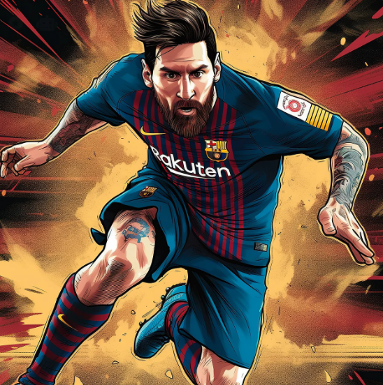 축구선수 메시 아트워크