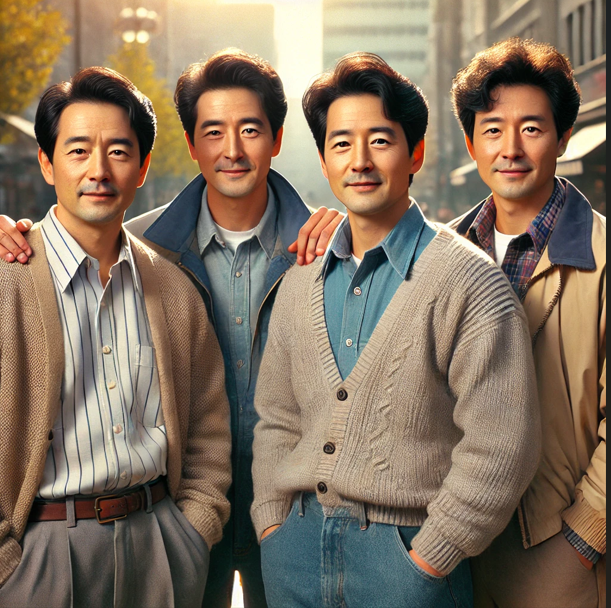 한국 드라마. 1970년대 유행했던 수사반장의 중년 남자 주인공들의 모습