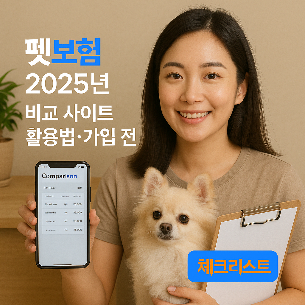 펫보험 2025년 비교 사이트 활용법·가입 전 체크리스트