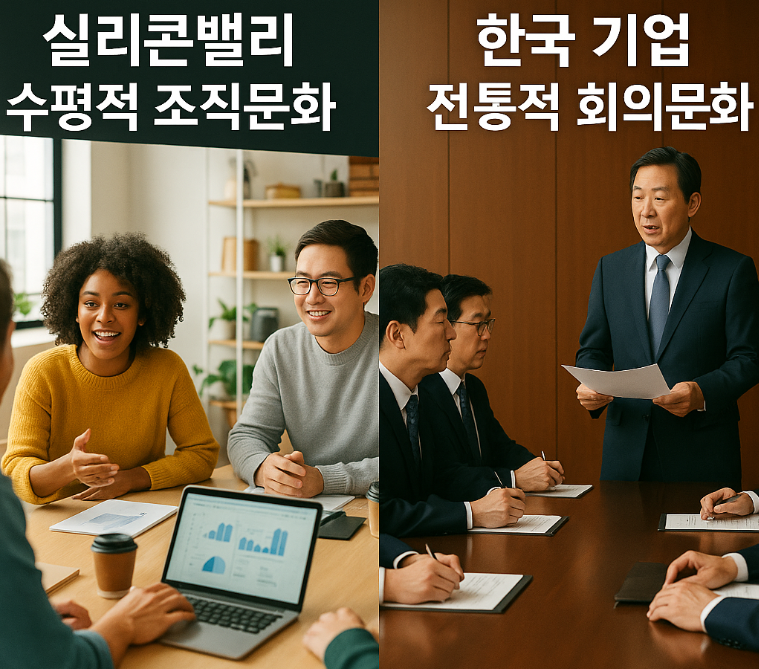 실리콘밸리와 한국 조직문화 비교 (20년전)