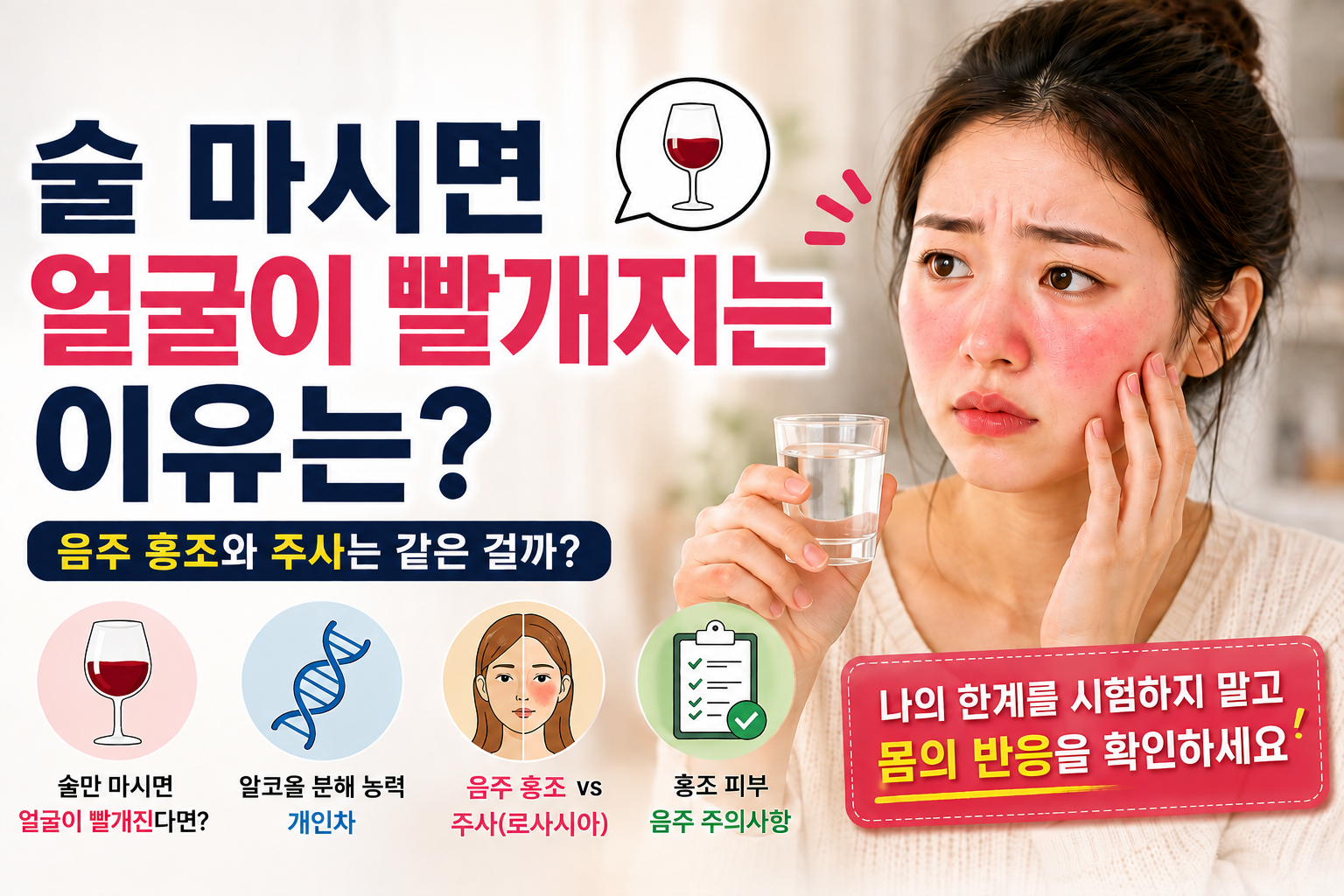 술 마시면 얼굴이 빨개지는 이유