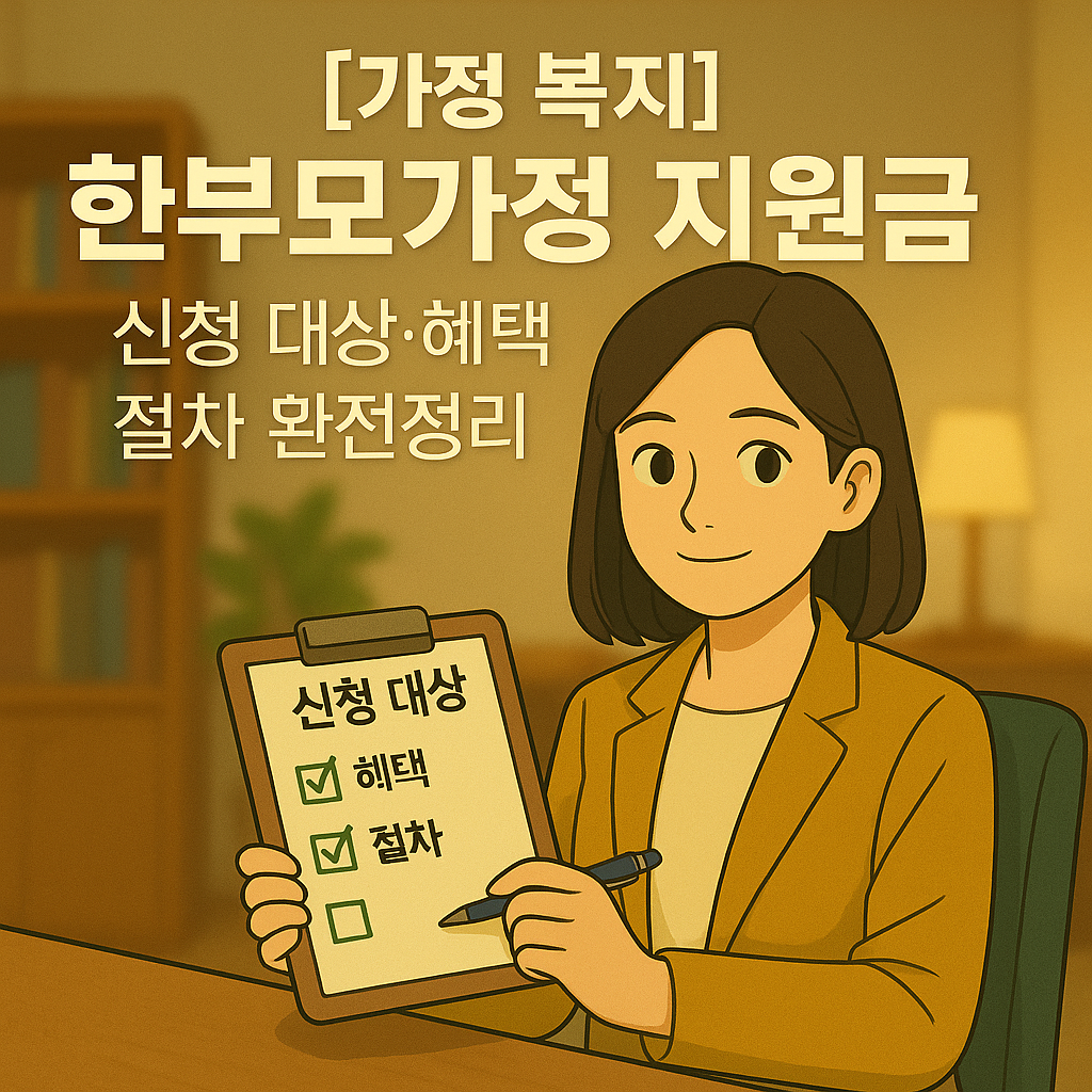 [가정 복지] 한부모가정 지원금 ｜ 신청 대상&middot;혜택&middot;절차 완전정리