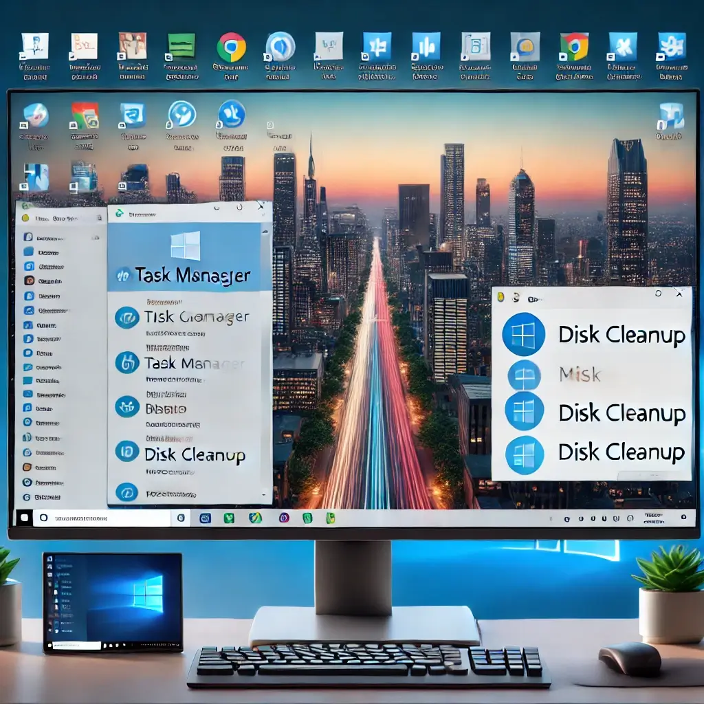 디스크정리 중인 화면