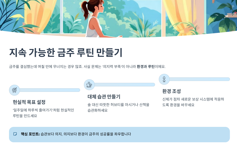 지속 가능한 금주 루틴 만들기