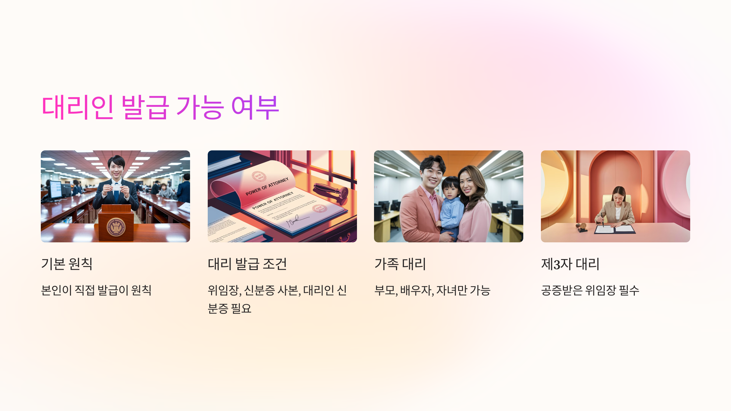 👥 대리인 발급 가능 여부