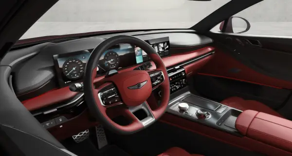 제네시스 g80 실내 모습