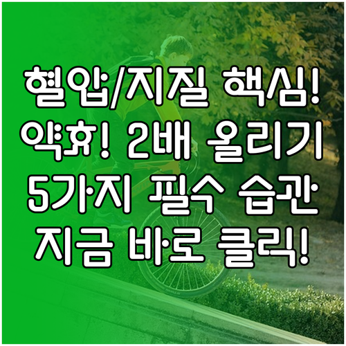 고혈압 고지혈증 약물 효과 높이는 생..