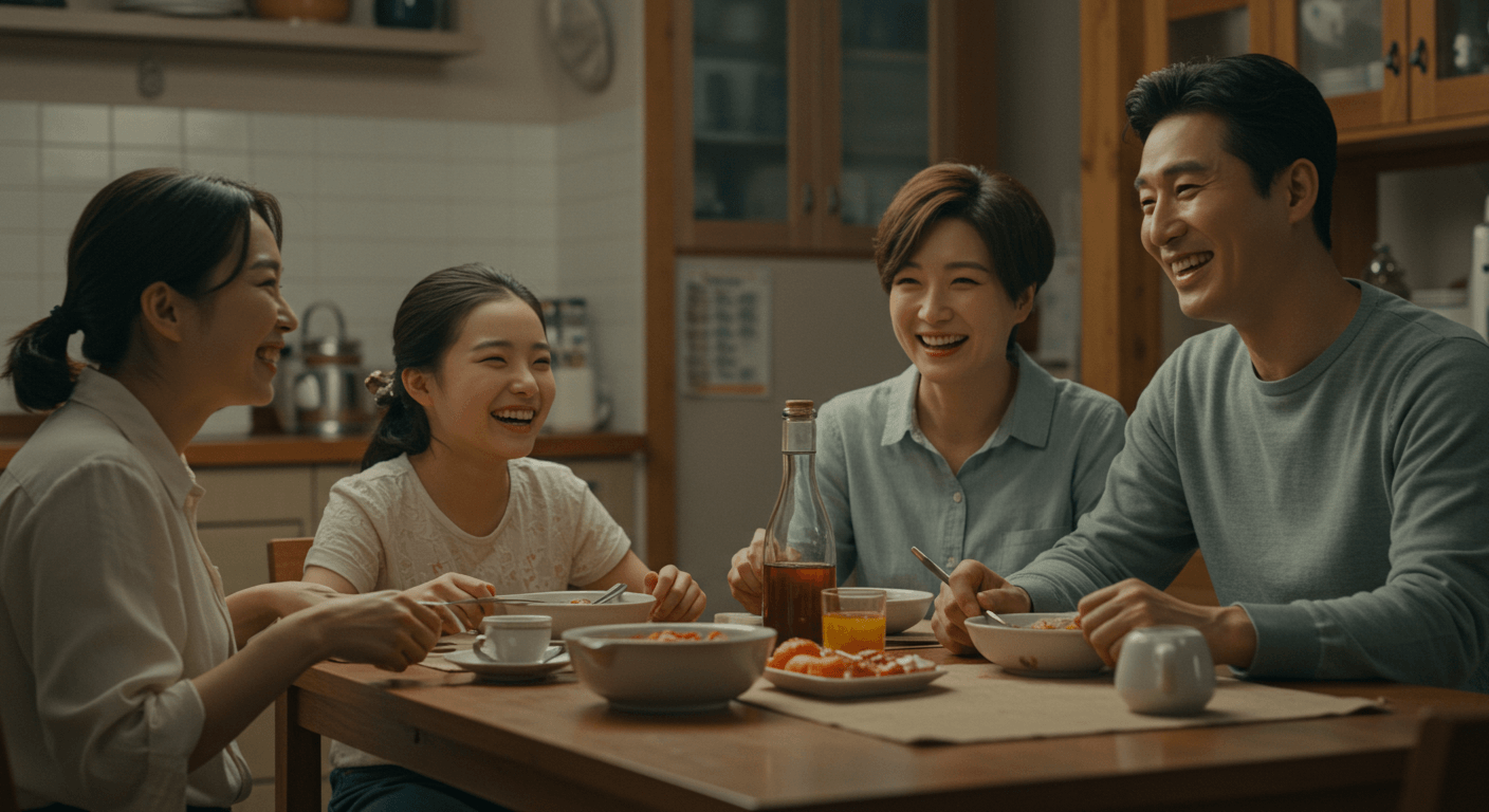 가족이 환경보건이용권 혜택을 통해 건강한 미래를 다짐하는 장면 2